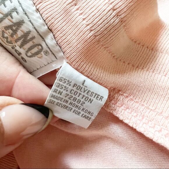 Vintage 80’s 90’s Lightweight Pink Cardigan Stefano World Wide - Picture 5 of 8